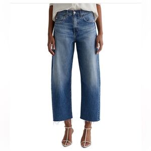 AG Hattie High Rise Crop Barrel Leg Jeans in Gemini Size 28